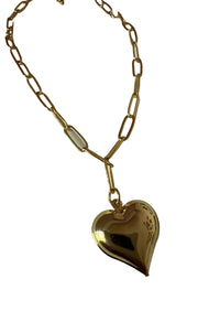 Single Heart clip necklace