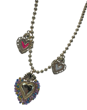 3 Heart Pendant Necklace
